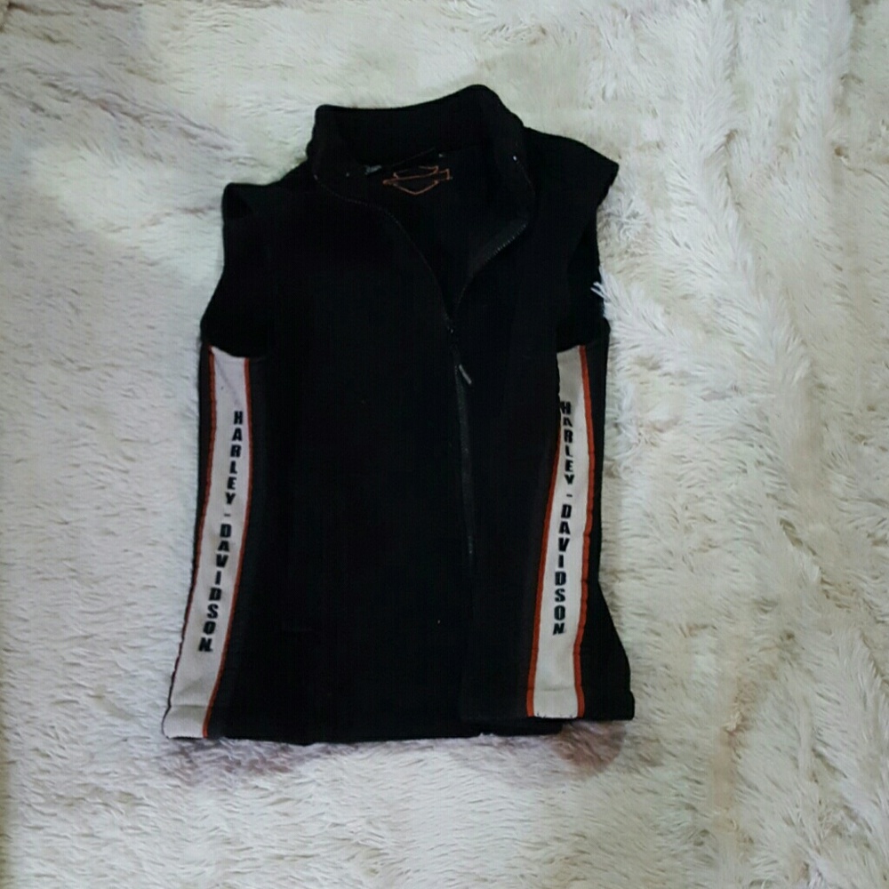 Large fleece vest Harley Davidson